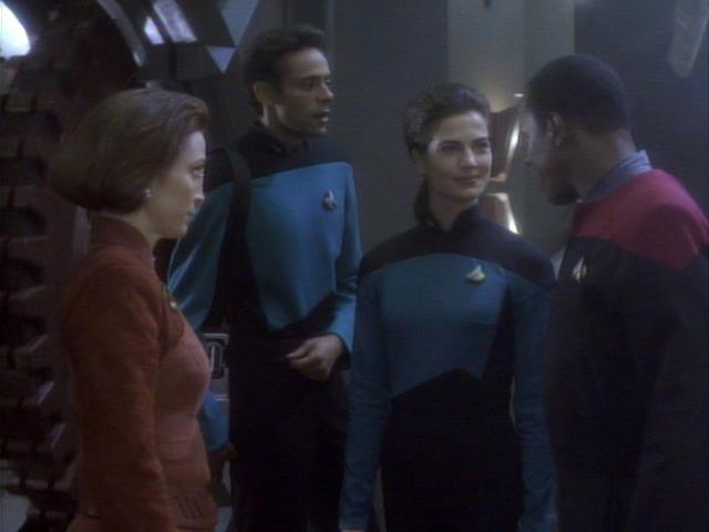 Kira and Sisko welcome Dax and Bashir to DS9