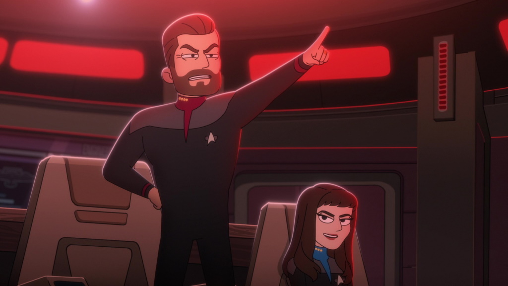 Capt. Riker and Cmdr. Troi on the U.S.S. <i>Titan</i>