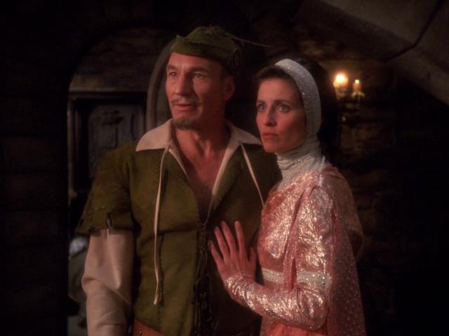 Picard and Vash as Robin Hood and Marian