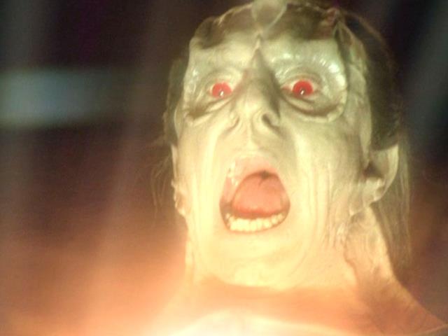 Possessed Gul Dukat destroys the Orbs